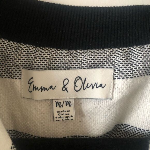 EMMA & Olivia Stripe Bomber Jacket - Medium - Picture 6 of 7